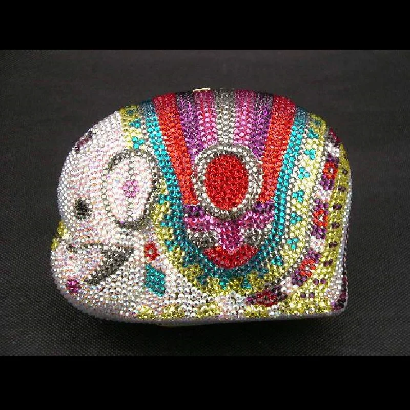 

ELEPHANT color-TC Crystal Animal Wedding Bridal Metal Evening purse clutch bag handbag case
