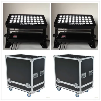 

4lot + Case 2017 40PCS 18W RGBWAUV 6in1 led wall washer Wedding Stage Lights DMX LED City Color rgbwauv led wall washer