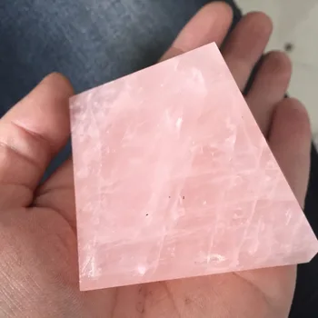 

2019 hot sale crystal pyramid 65*65*50mm Natural Pink Quartz Rose Crystal Pyramid Healing Decoration