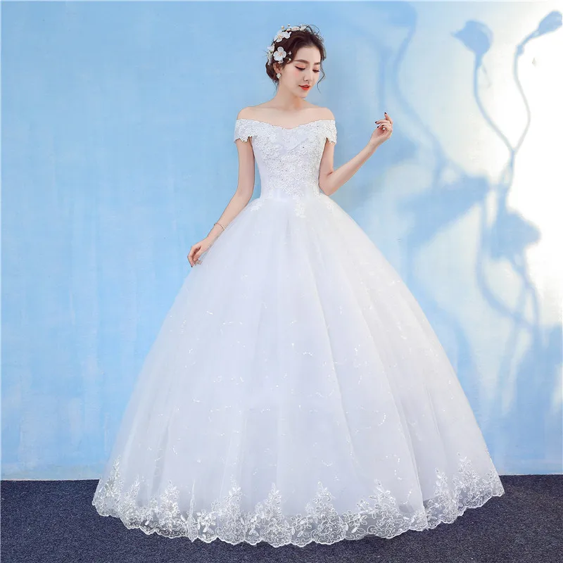 New-Arrival-2018-Free-Shipping-Vintage-Elegant-Lace-White-Wedding-Dresses-Boat-Neck-Plus-Size-Ball