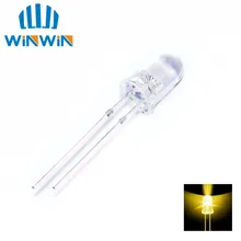 100 шт 5 мм круглый желтый светодиод супер яркий светодиодный высокое качество