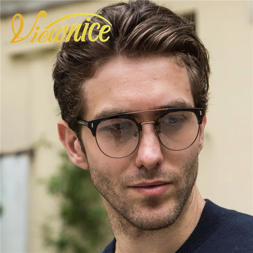 

Glasses men Wood Grain Frame Female Marble Vintage frame Clear lens Oversized Myopia goggles Round Eyewear frames optical Bran