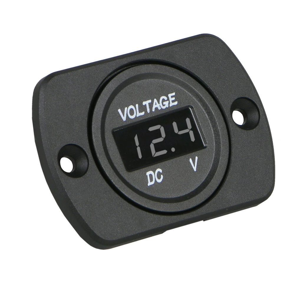 

Portable Battery Gauge Car Motorcycle Voltmeter Universal Easy To Use Digital Durable 12-24V Led
