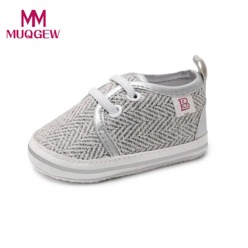 

MUQGEW girl shoes genuine leather Toddler Infant Baby Boys Girls Crib Splicing Soft Sole Anti-Slip Shoes Sneakers #6-7