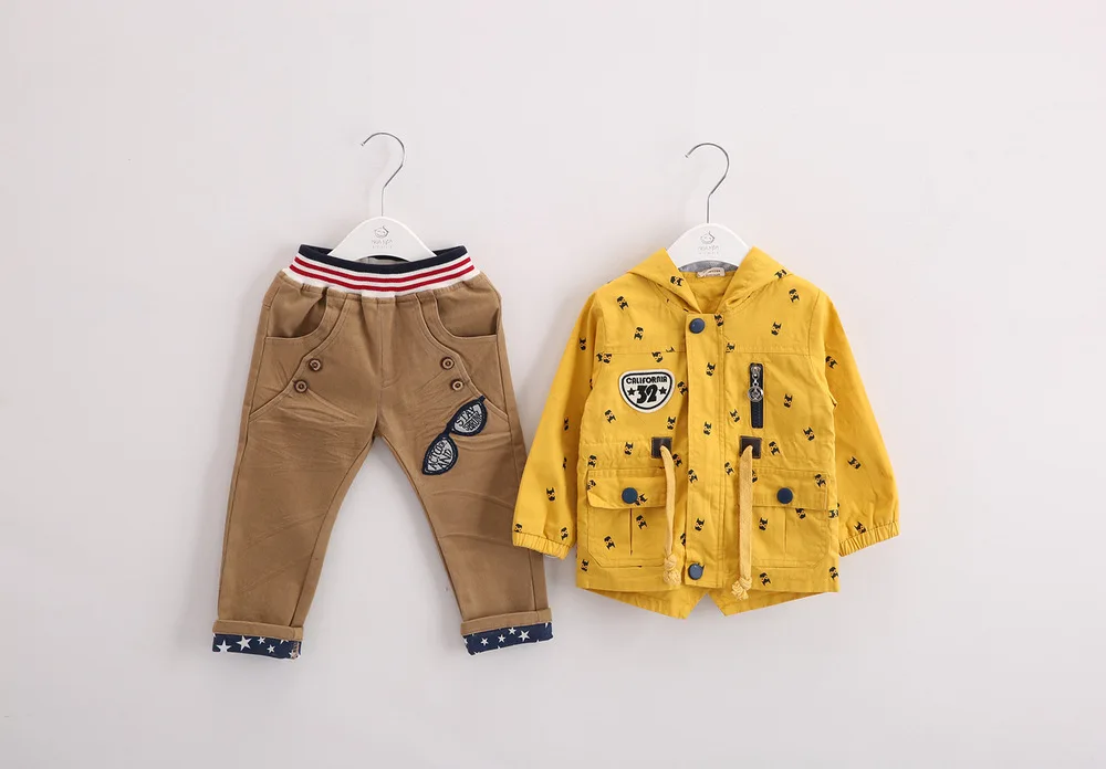 Anlencool/Коллекция года, комплект детской одежды для маленьких мальчиков корейский Детский костюм для мальчиков модная спортивная одежда для маленьких мальчиков