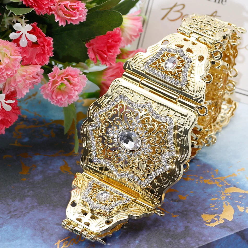 SUNSPICE-MS, марокканский кафтан, металлический пояс с кристаллами для женщин, свадебное платье, ювелирные изделия, золото, серебро, цвет, цепочка, стразы