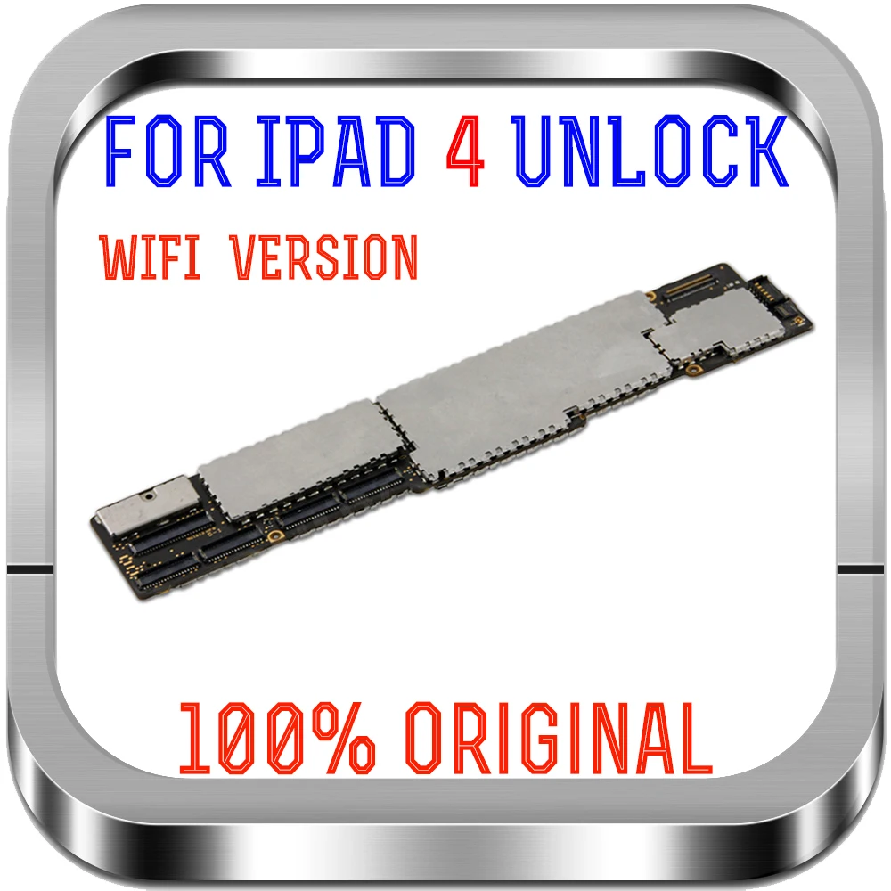 Оригинальная разблокированная материнская плата A1458 A1459Good Work для Ipad 4 16 ГБ