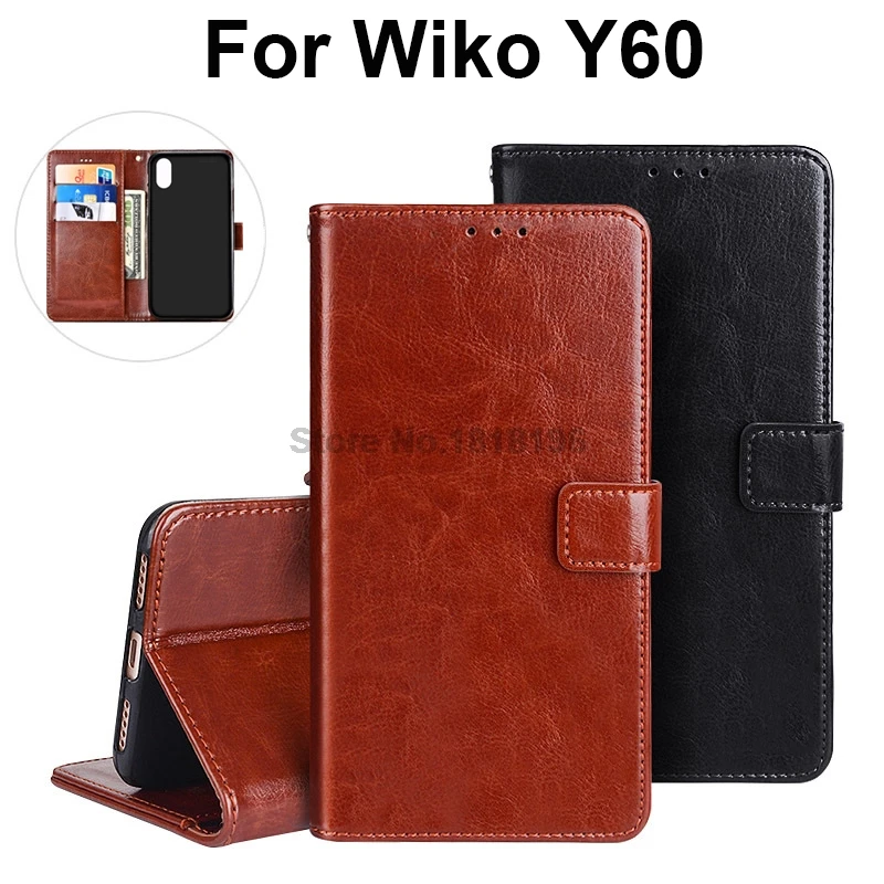 

Wiko Y60 Silicone Case 100% Original PU Leather Flip Stand Phone Cover Case For Wiko Y60 Case Wallet 5.45"+Tracking Information