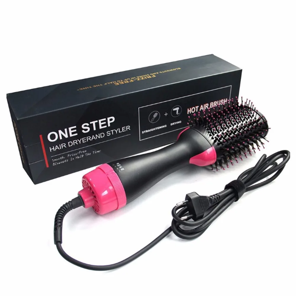

Electric Pro Hair Dryer Comb Multifunctional Infrared Negative Ion Hot Air Comb Straight Curling Hair Comb Hairdryer