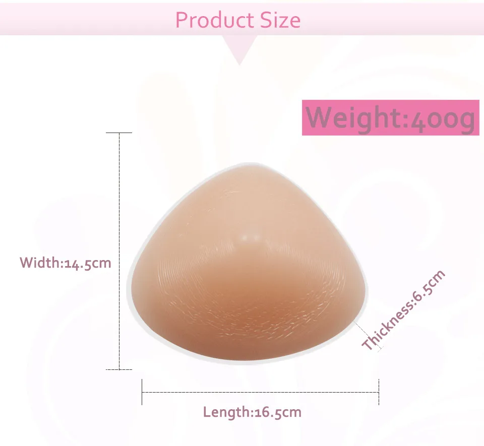 Komaynaly Lightweight Mastectomy Silicone Breast Triangle Symmetrical Silicone Fake Boobs for Crossdresser Mastectomy Patient (7)
