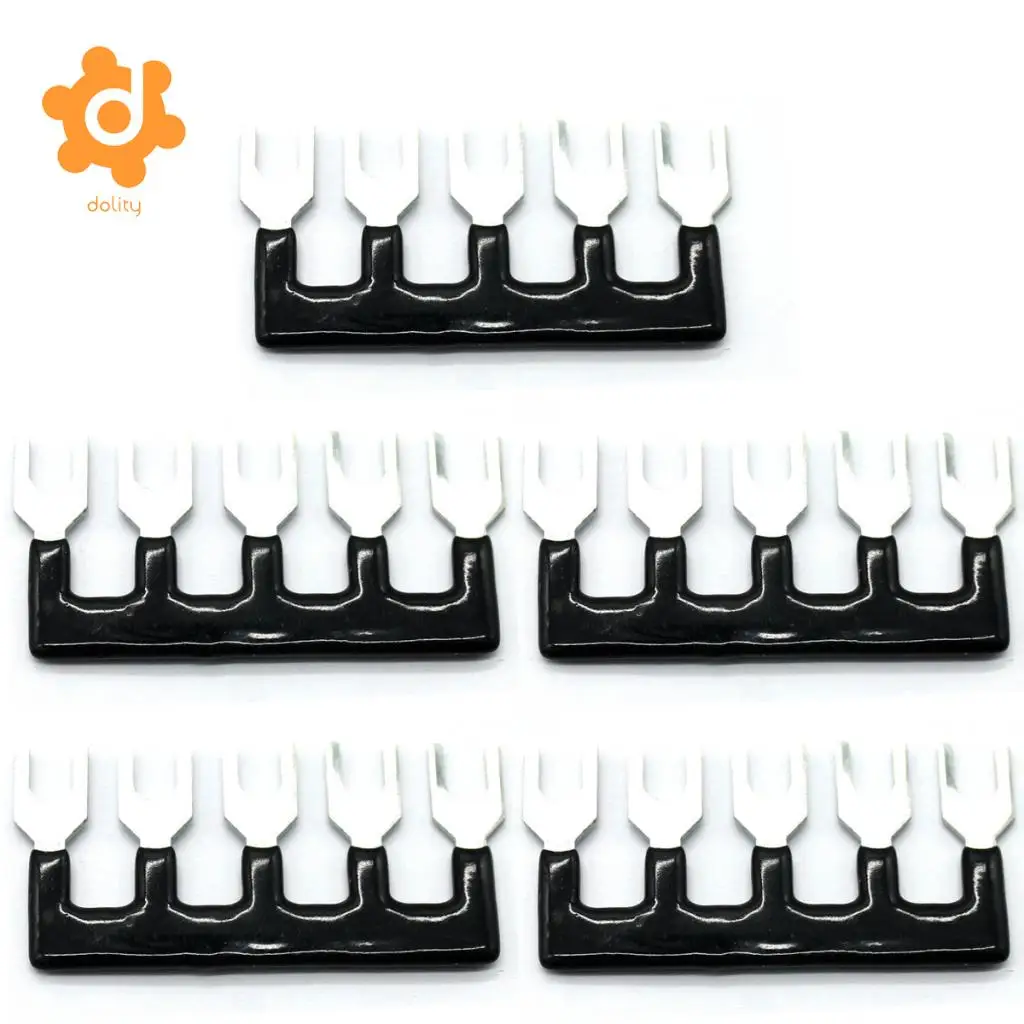 5 Pieces 600V 15A 5 Positions Barrier Strips Dual Row Screw Terminal Blocks