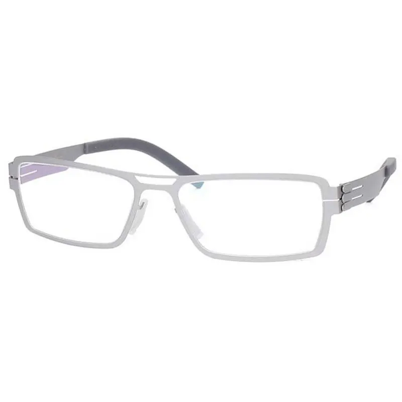 Уникальные очки без винтов, фирменные оправы для очков, ультра легкие ультратонкие очки для женщин и мужчин - Цвет оправы: Серебристый