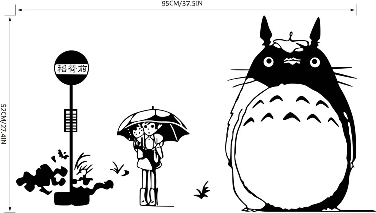 Настенные наклейки для детской комнаты TOTORO декоративные лампы Totoro|wall sticker|room wall