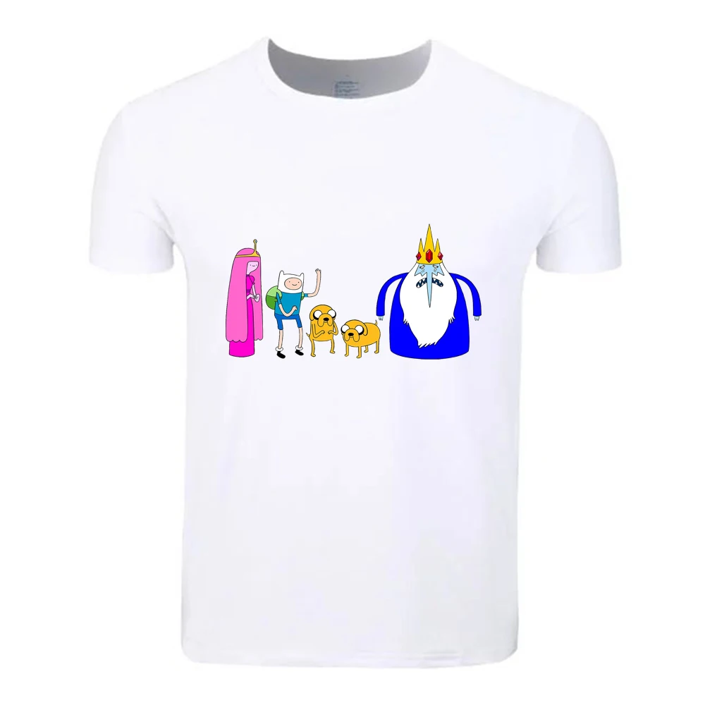 Летняя футболка с изображением Финна из Adventure Time Джейка Марселина Повседневная