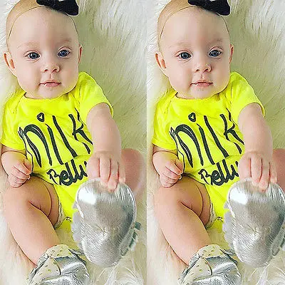 

Newborn Kids Boys Girls Short Sleeve Romper Jumpsuit Outfits Set Baby Romper