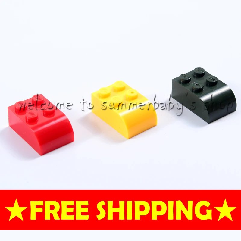 Toy brick 2*3 with curved top 54P DIY kid diamond Building blocks enlighten playmobil ABS decool