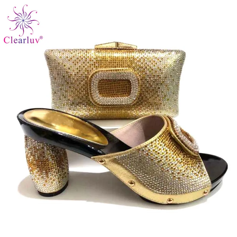 orange Dames Assortir pourpre Décoré Chaussures argent Arrivée Les jaune Strass Ensemble À rouge Noir Partie Femmes Sacs Pour Avec Correspondre Et Italiennes Nouvelle OAUgq