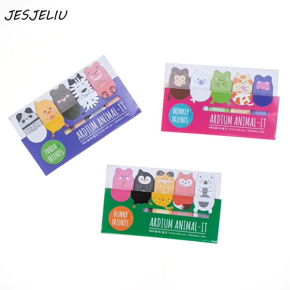 

1 pc Little Animals Friend Memo Pad Sticky Notes Memo Notebook Stationery Papelaria Escolar School Supplies