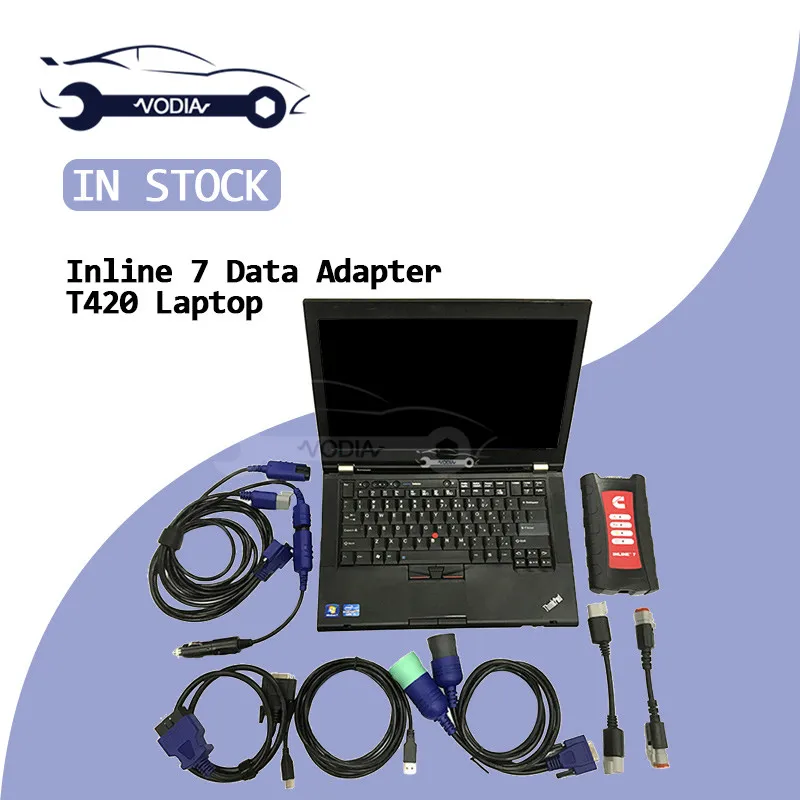 

Diesel diagnostic tools For Cummins Inline7 Data Link Adapter install Insite V8.3 software + T420 laptop Full set Truck Scanner