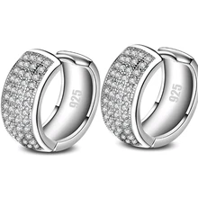 

Mosaic Multi-row AAAA Stone 925 Sterling Silver Hoops AiMolies Earrings For Lady QEH003