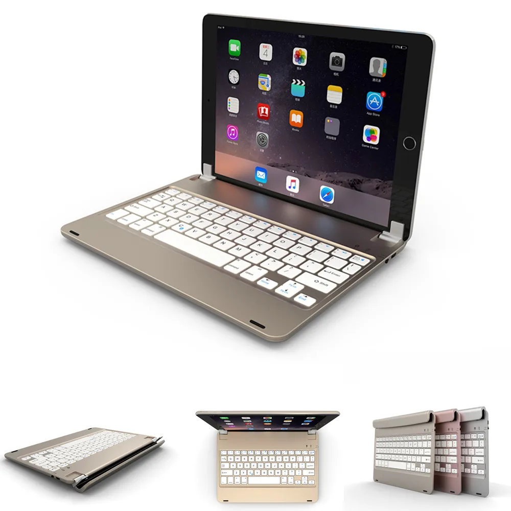 Ultra Thin Aluminum Alloy Bluetooth 3.0 Stand Keyboard For iPad Air 1 2