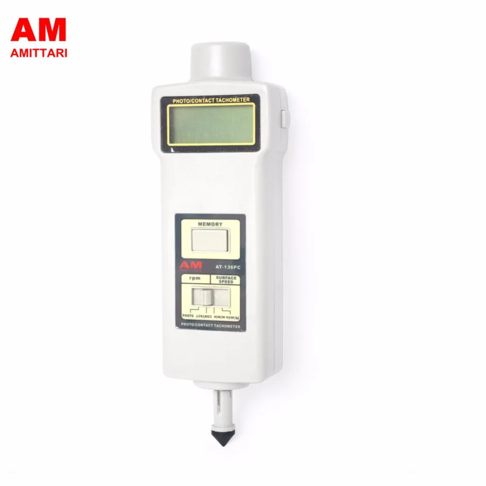 

Brand Genuine AMITTARI Multifunction Tachometer Rotative velocity Surface speed Frequency of motor Non contact or Contact