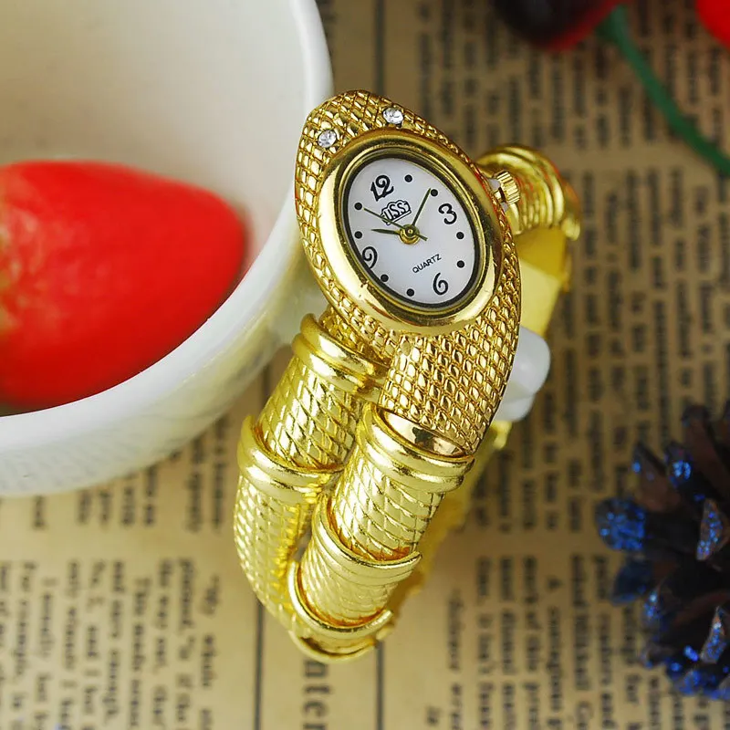 Hot Sale gold&silver Snake bangle watch Women ladies Hot Sale gold&silver Snake bangle watch Women ladies