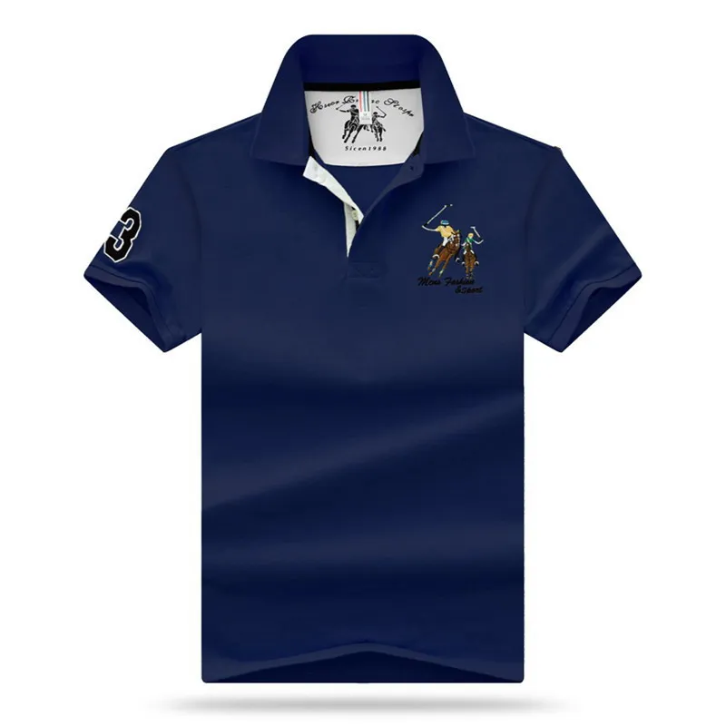 Men Turn-down Collar T-Shirts Men's 2019 Summer Fashion Short Sleeve T-Shirt Male Casual Plus Size M-4XL Tops & Tees
