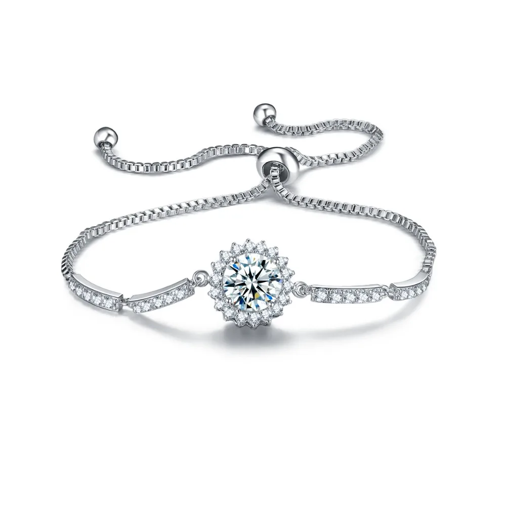 Download Crystal Tennis Adjustable Bracelet Austria Rhinestone Beads Bracelets For Women Femme Jewelry ...