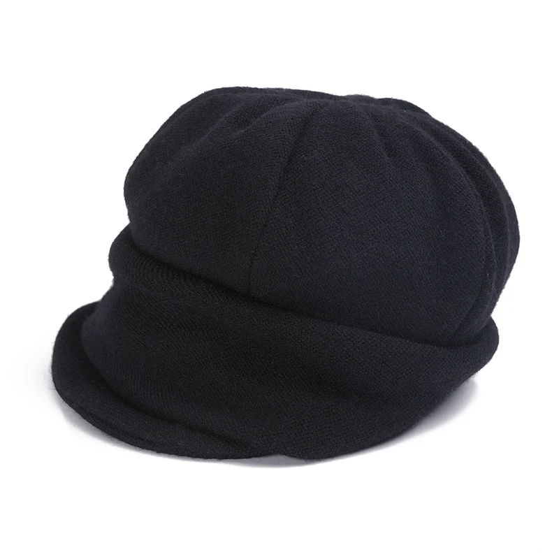 Womens Ladies Girls Beret Hat Winter Warm Fashion Cap Black Brown New One Size