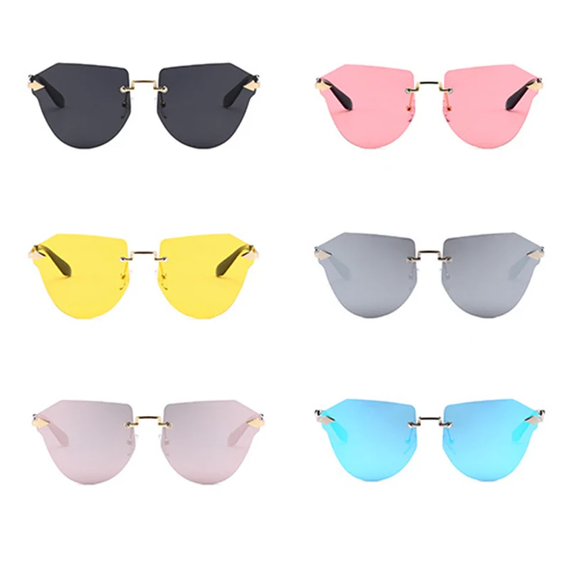 Fashion Children's Polarized Sunglasses Metal Arrow Frameless