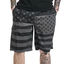 Мужские s бордшорты до колена, Звездные шорты, Мужская одежда для активного отдыха, беговые фитнес-шорты, свободная тонкая дышащая одежда с флагом