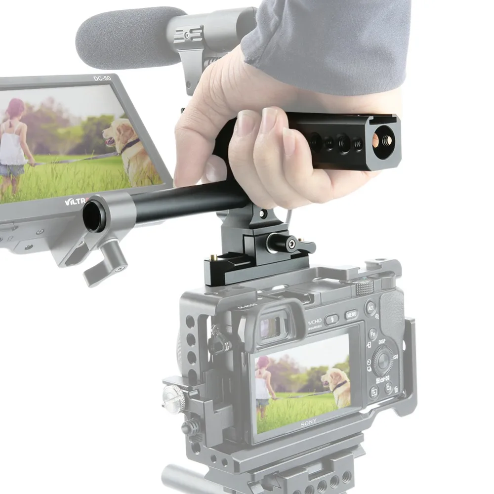 NICEYRIG Зажим для камеры рукоятка NATO Rail 15 мм зажим стержня Холодный башмак Sony Panasonic