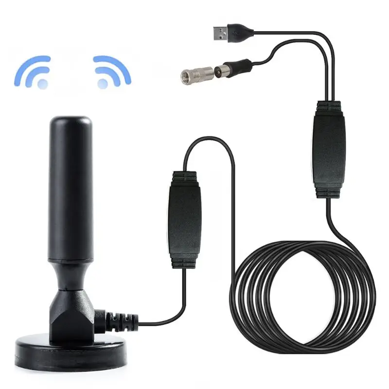

Hdtv DTMB Ground Wave Black Portable Television Indoor Antenna for Car Aerial Digital TV Program Reception