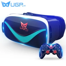 UGP V3 VR Google Cardboard Virtual Reality 3D Glasses Cinema Goggles With Bluetooth Gamepad For 3.5-6.0 Inch Smartphones