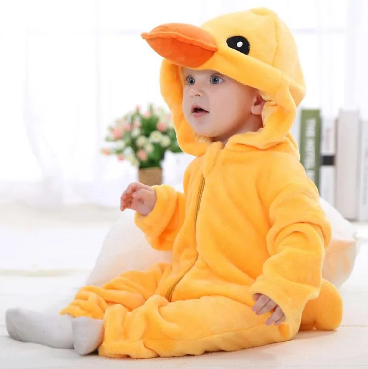 Kawaii Hello Kitty Panda Baby Girls Clothes Animal Baby Rompers Costume Winter Fleece Clothes For Boys Warm Snowsuit Jumpsuit (9)