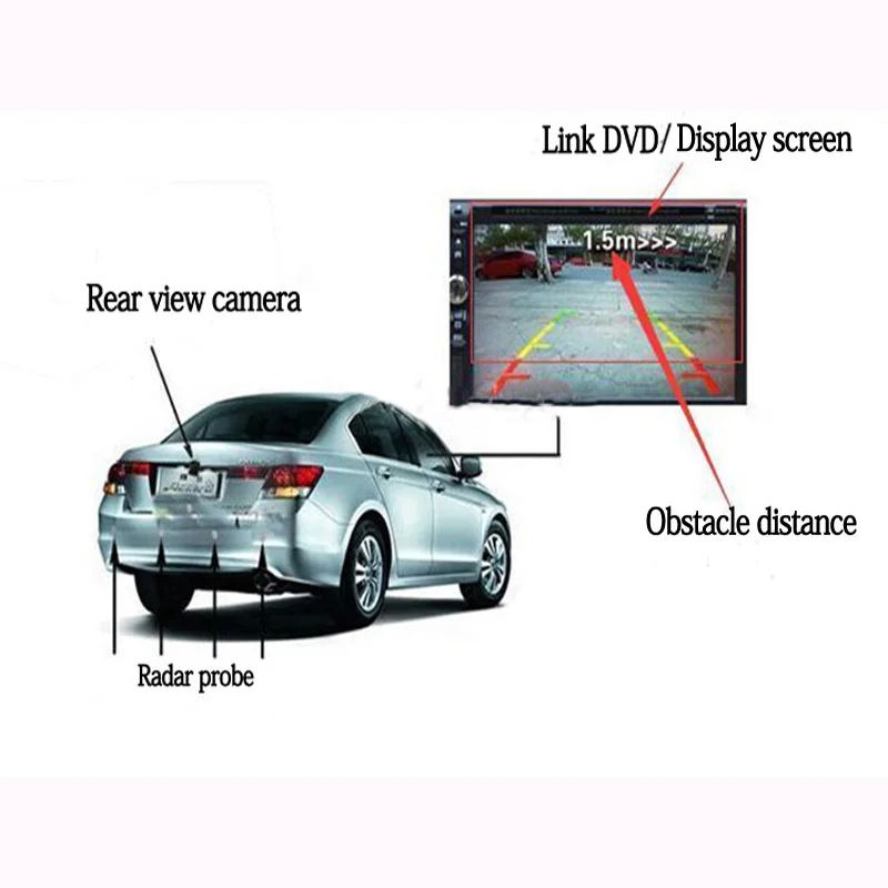 Car Parking Sensors Parktronics 3 in1 Night Vision Radar Autos Reversing Rearview Backup Parking Camera Kit