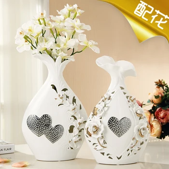 

Ceramic Vase Decoration simple modern flower inserting device living room TV cabinet table Home Furnishing decoration