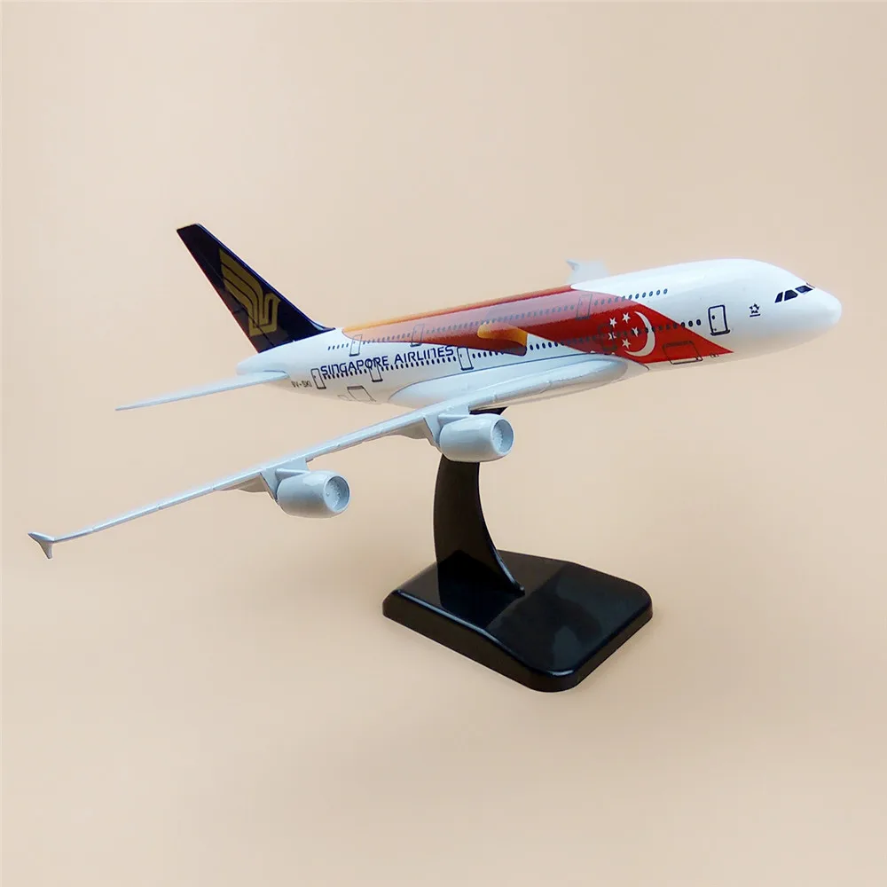 20cm air singapore airlines airbus 380 a380 airplane model star moon