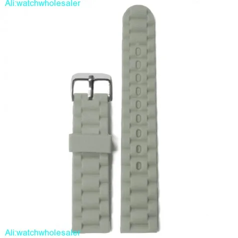 20mm Smart Gray Color Silicone Jelly Rubber Unisex Watch Band Straps WB1060D20JB