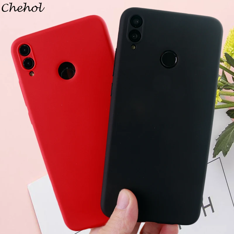 Простой чехол для телефона huawei Honor Note Mate10 Pro 20X Nova3 3i черный и красный мягкие