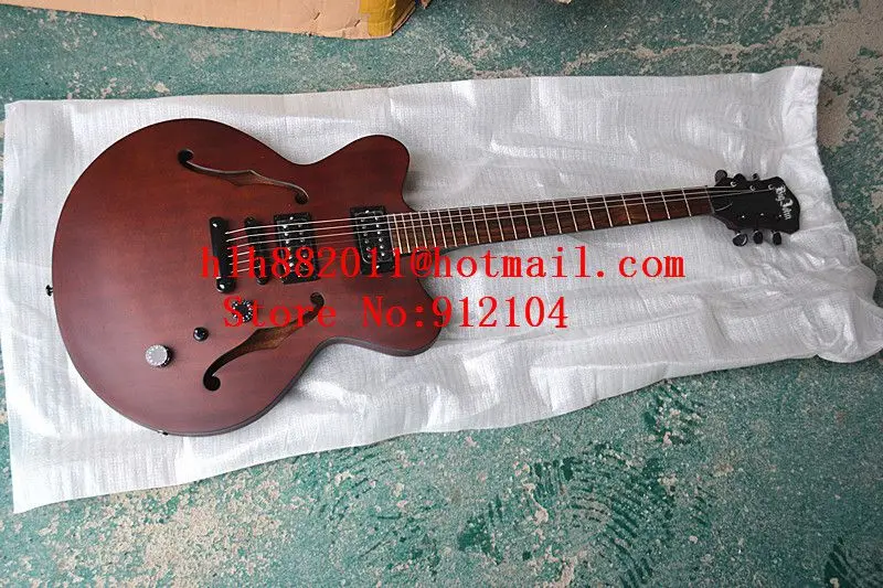 

free shipping new F hole electric guitar with black hardware and mahogany body in Chocolate made in China F-1783
