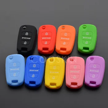 

100pcs/lot Silicone Car key Case Cover for KIA 2013 Sportage 3 buttons smart key car accessories holder protector set shell skin