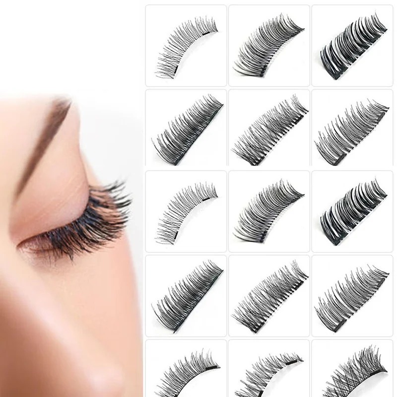 False Eyelashes Natural 3 Set Natural Long Wearing