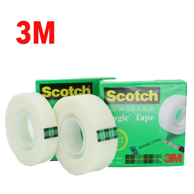 3M 810 매직 테이프, 보이지 않는 접착 테이프, 사무용품, 3/4in, 19mm x 33m, 2 롤, 무료 배송