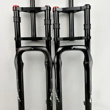 Велосипедная подвесная вилка с двойным плечом для велосипеда 2" 4,0", воздушная вилка MTB Moutain 26 дюймов, вилка для круизера, 135 мм, Магниевый сплав