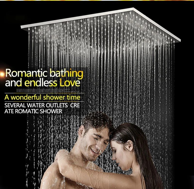 SPA Big Rain Shower Faucets Modern Shower Ceiling 20'' Showerheads Panel 304 Stainless Steel Shower Set & Bath Shower Mixer (6)