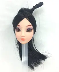 NK один шт Кукла голову Уникальный волос реалистичные Глаза DIY аксессуары для куклы Barbie Kurhn best девушки подарок Детская игрушка Сделай Сам 034B