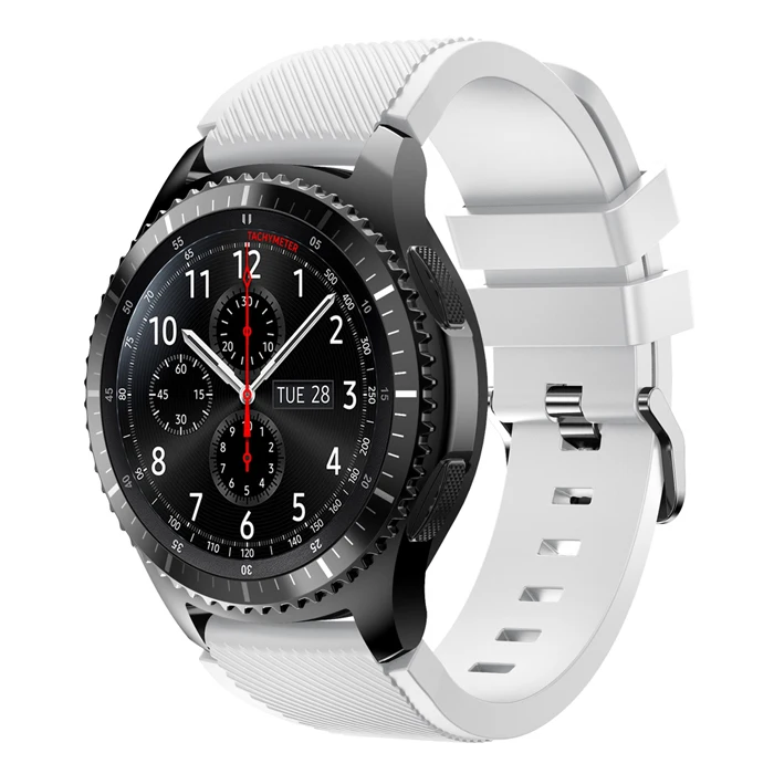Silicone Sport Watchband for Gear S3 Classic/ Frontier 22mm Strap for Samsung Galaxy Watch 46mm Band Replacement Strap Bracelet