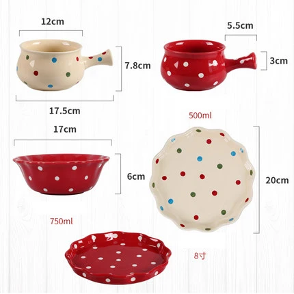 temptations bakeware polka dot